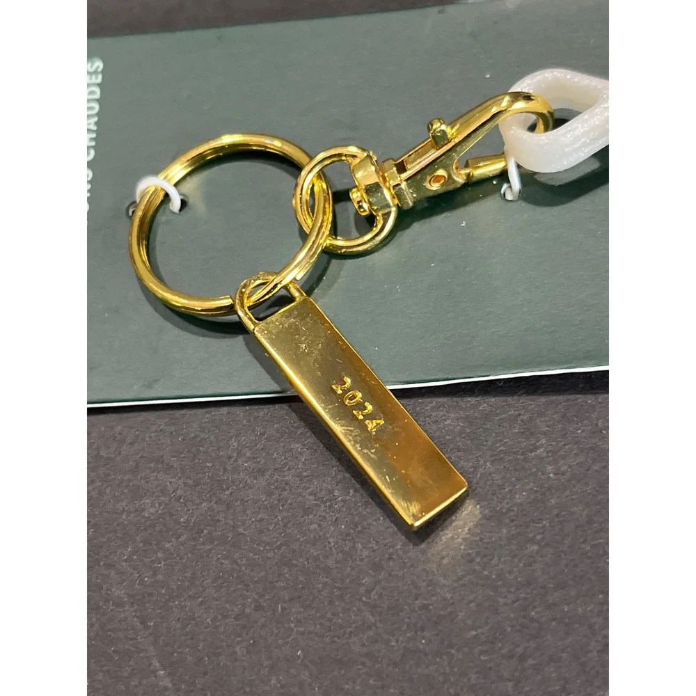Starbucks 2024 Reusable Hot Cup Lid Stopper Keychain White Pearl Star Charm